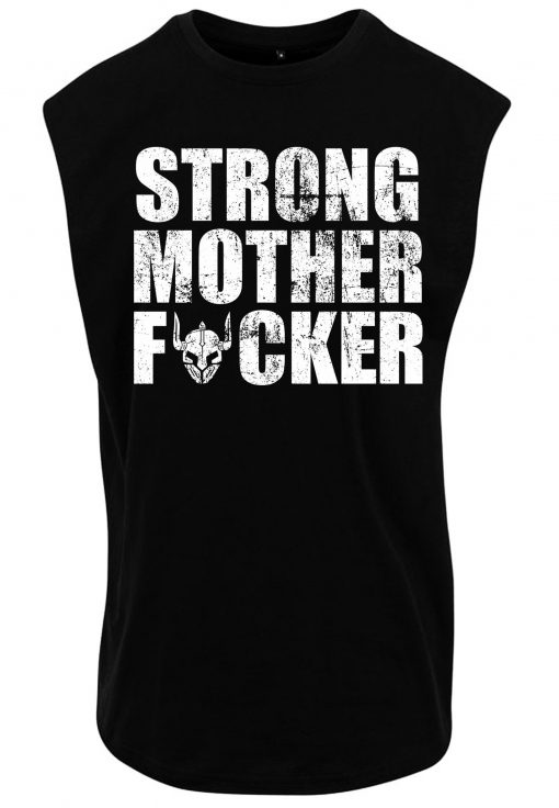 tshirt sans manche noir strong mother fucker - warrior gear